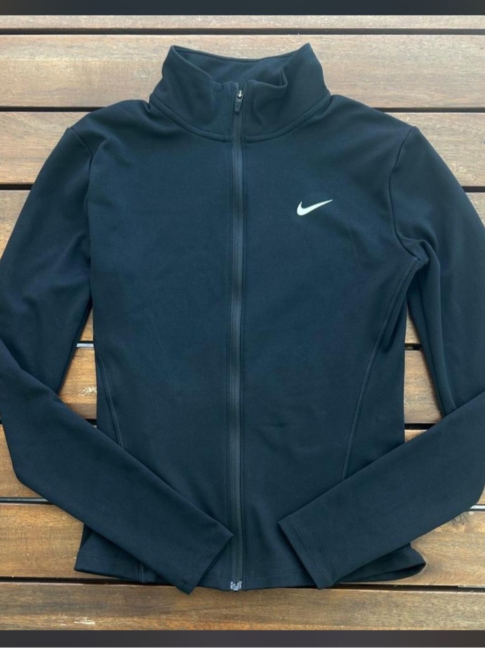 Nike One Dri fit Black Full-Zip bodycon jacket
